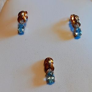 Pendent and matching earrings